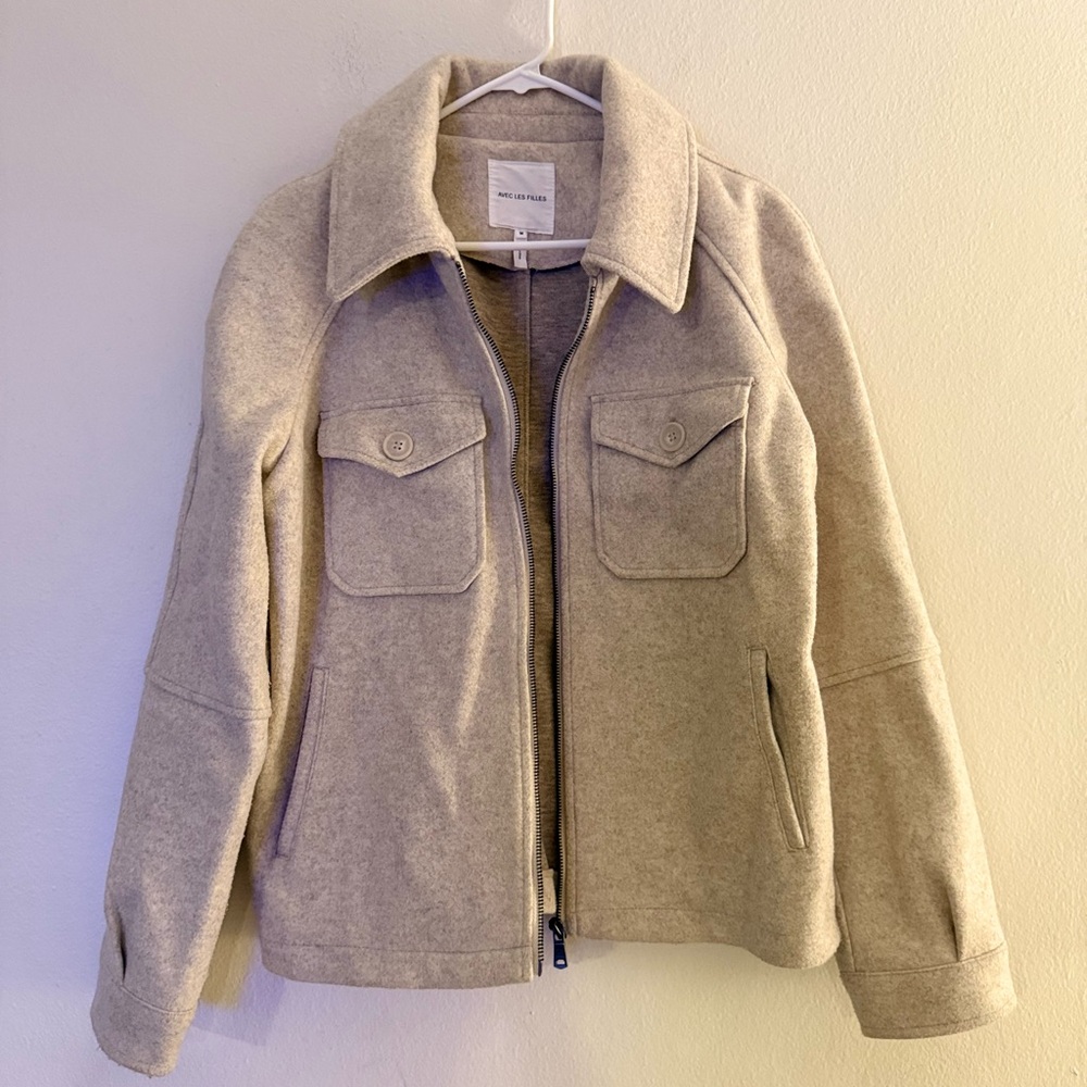 Avec Les Filles Zip Front Shacket